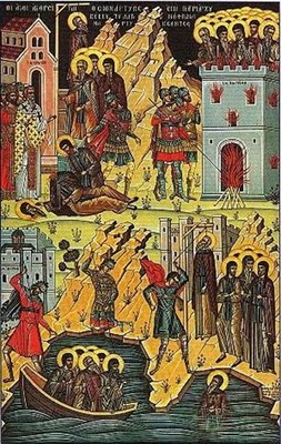 Holy 26 Martyrs of Zographou Monastery icon