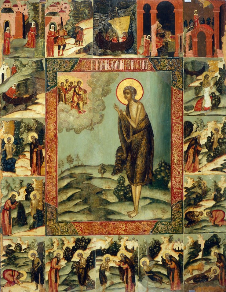 Saint Mary of Egypt with Scenes from Her Life Icon